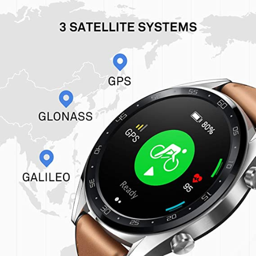 Huawei Watch GT (46MM) - Android Smart Watch - Brown - 2 Week Battery Life
