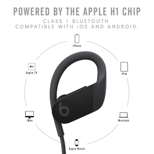 Beat by Dre Powerbeats 4 - High Performance Wireless Headphones - Black