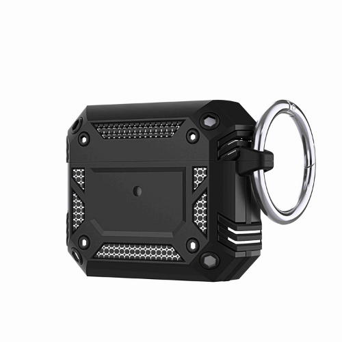 AirPods Pro Case - Hybrid ShockProof With Metal Hook Case Cover - Black