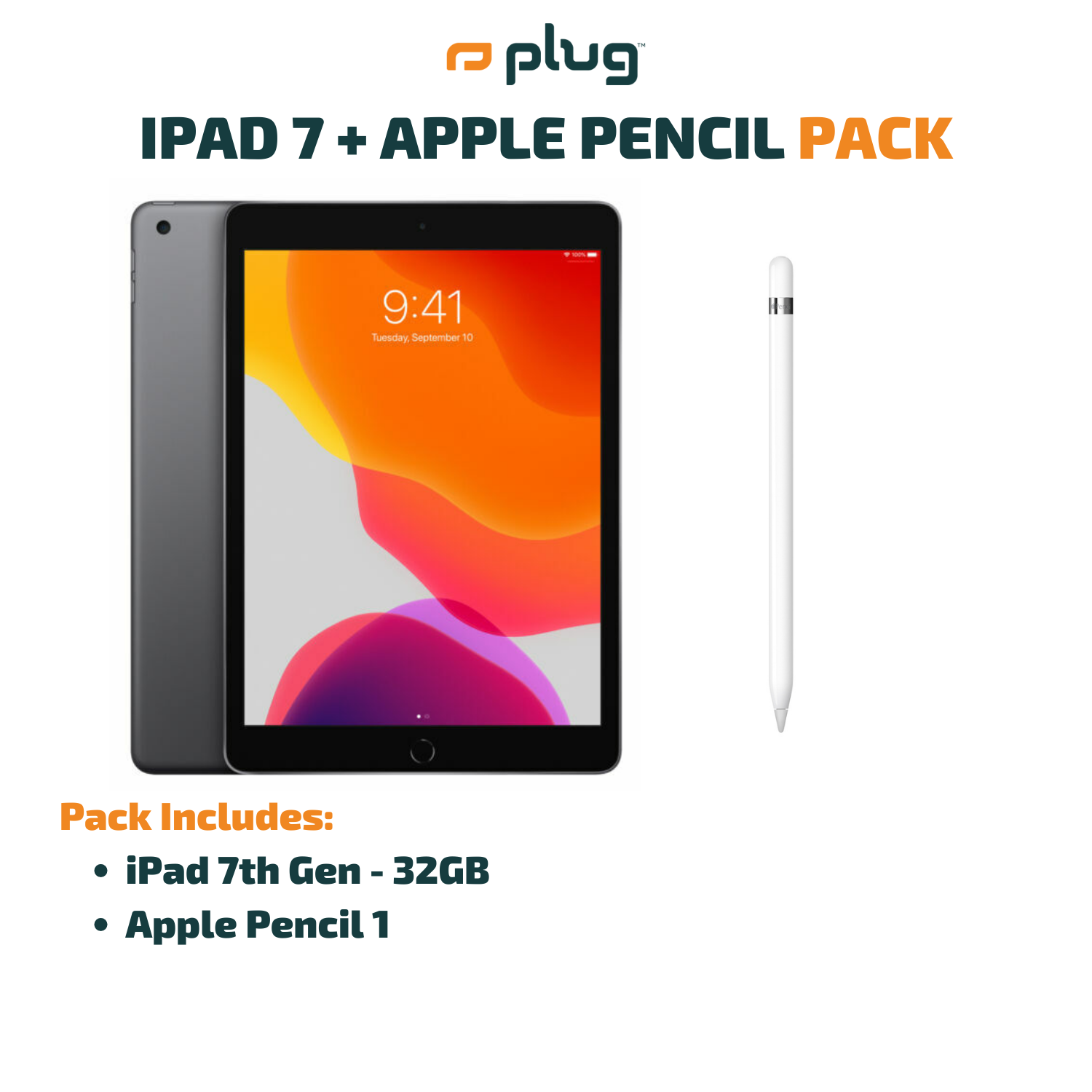 Paquete iPad 7.º + Apple Pencil