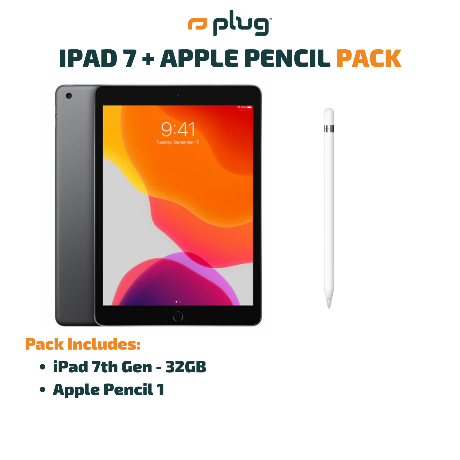 iPad 7th + Apple Pencil Pack