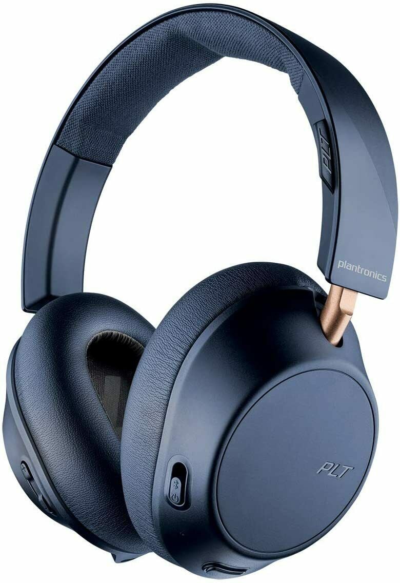 Plantronics BackBeat GO 810 Wireless Headphones, Active Noise Canceling Over Ear Headphones, Navy Blue - Plug.tech